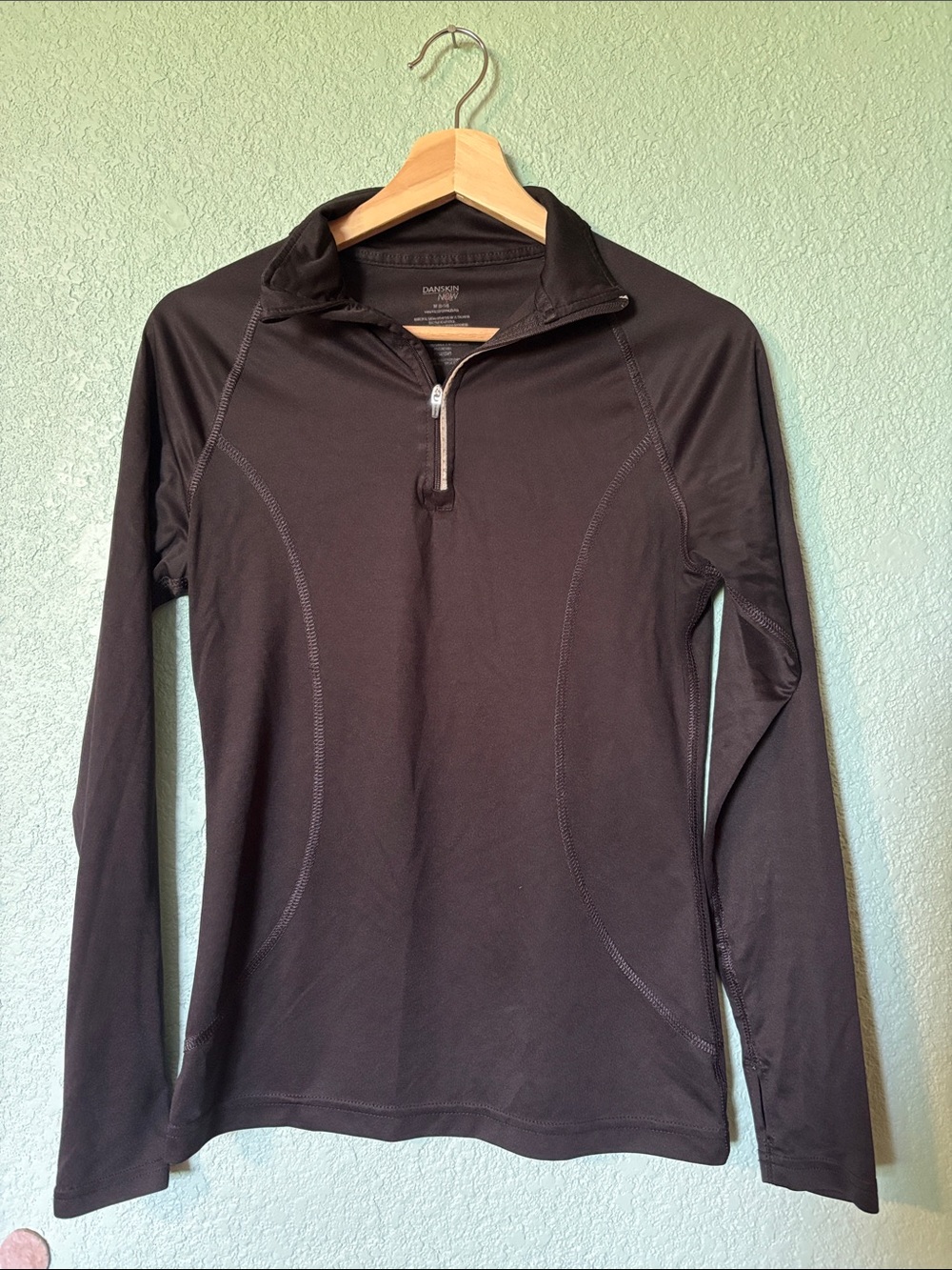 Danskin Black Quarter-Zip Athletic Pullover Women’s Medium 8/10 Good